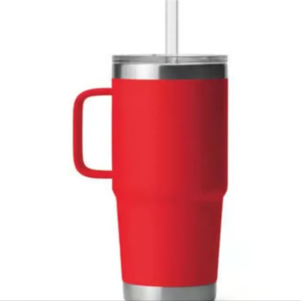 YETI‎ Rambler 25oz Mug w/Straw Lid- Rescue Red